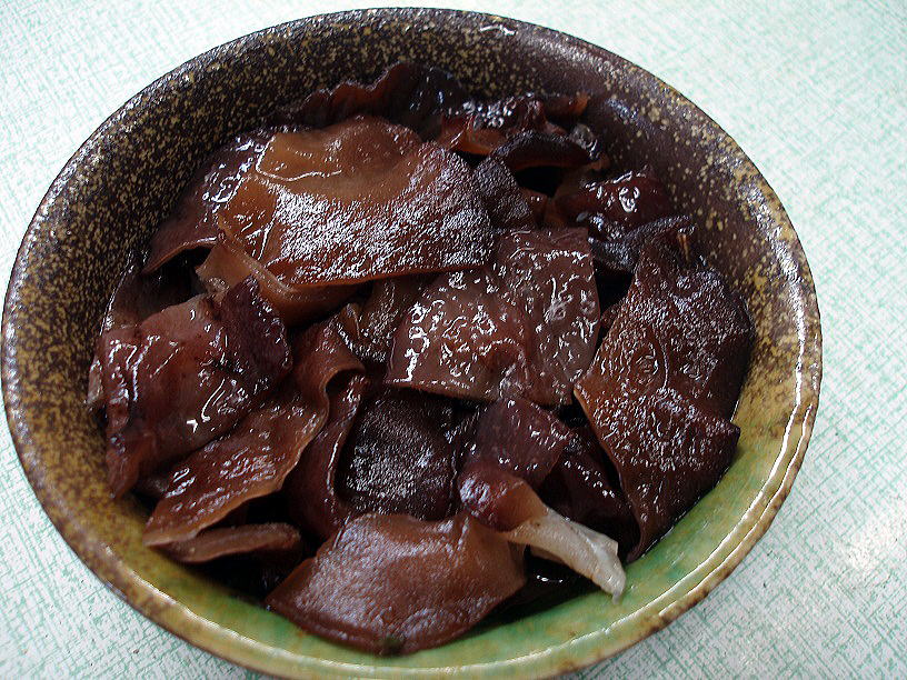 本キクラゲを3杯酢で 私の究極の健康食です